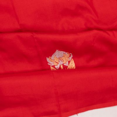 Banarasi Katan Silk Butta Red Saree