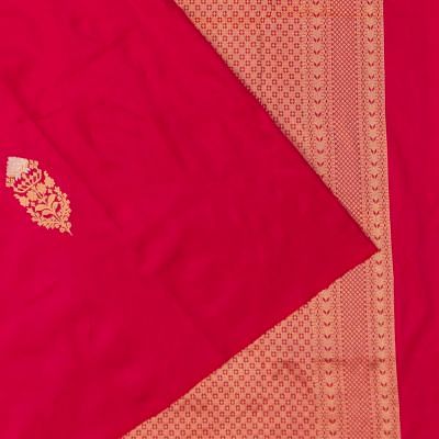 Banarasi Katan Silk Butta Red Saree
