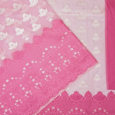 Banarasi Kora Organza Butta Baby Pink Saree