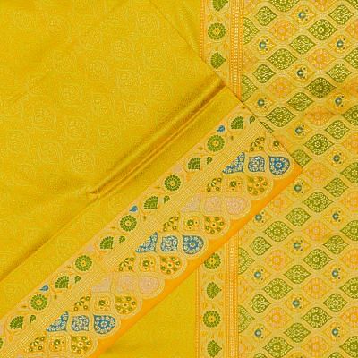 Banarasi Silk Brocade Yellow Saree