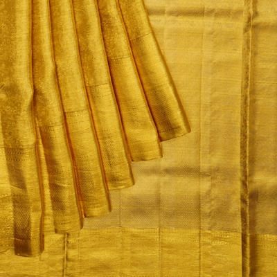 Kanchipuram Silk Tissue Jaal Gold Saree