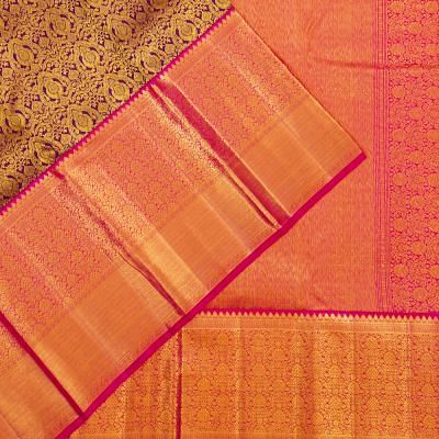 Kanchipuram Silk Brocade Burgundy Saree