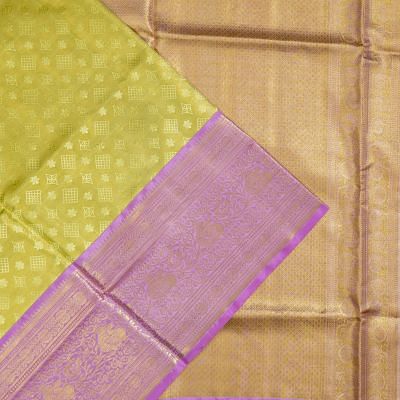 Kanchipuram Silk Tissue Brocade Green Saree