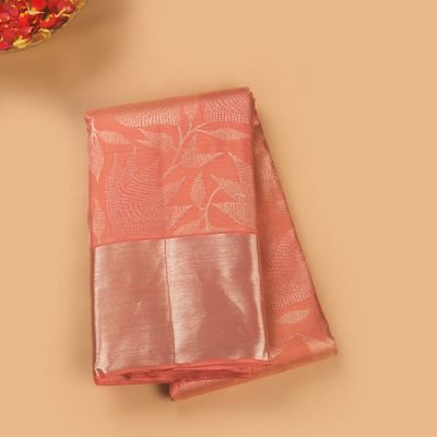 Taranga Kanchi Silk Tissue Jaal Peach Saree