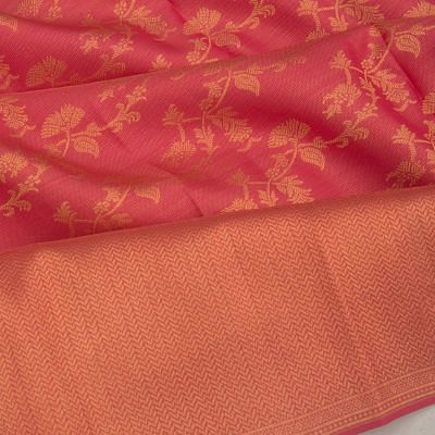 Kanchipuram Silk Jaal Pink Saree