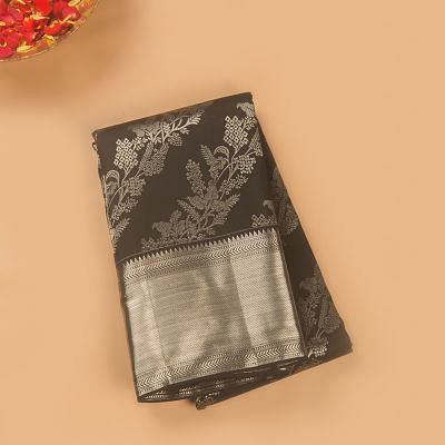 Taranga Kanchi Silk Jaal Black Saree