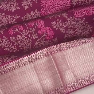 Kanchipuram Silk Jaal Purple Saree