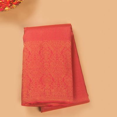 Taranga Kanchi Silk Brocade Dual Tone Pink And Orange Saree
