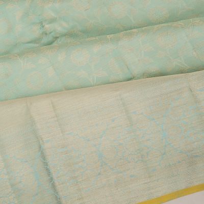 Taranga Kanchi Silk Tissue Jaal Pastel Blue Saree