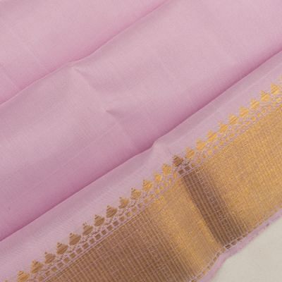 Kanchipuram Silk Plain Lavender Dhoti And Kanduva