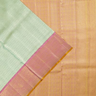 Kanchipuram Silk Tissue Brocade Pista Green Saree