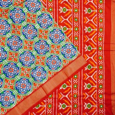 Pochampally Silk Ikat Multicolour Red Saree