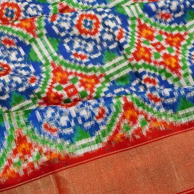 Pochampally Silk Ikat Multicolour Red Saree