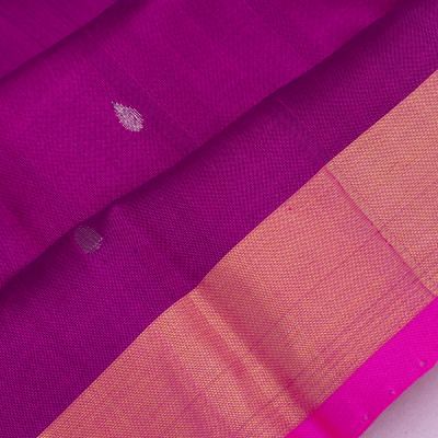 Uppada Silk Butta Purple Saree With Jamdani Pallu