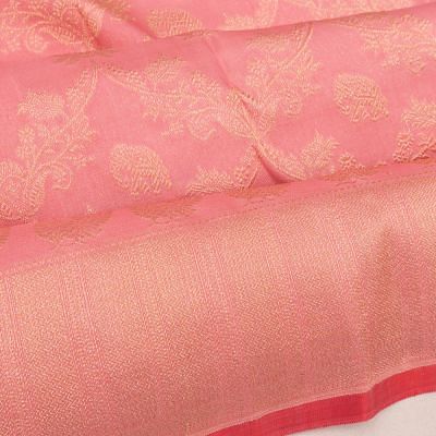 Taranga Kanchi Silk Jaal And Butta Baby Pink Saree