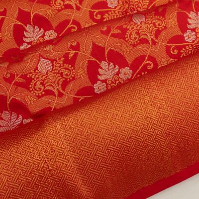 Kanchipuram Silk Brocade Red Saree