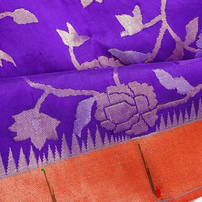 Paithani Silk All Over Jaal Purple Saree