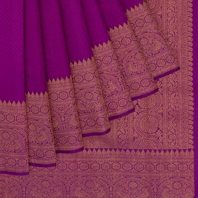 Kanchipuram Silk Jacquard Purple Saree