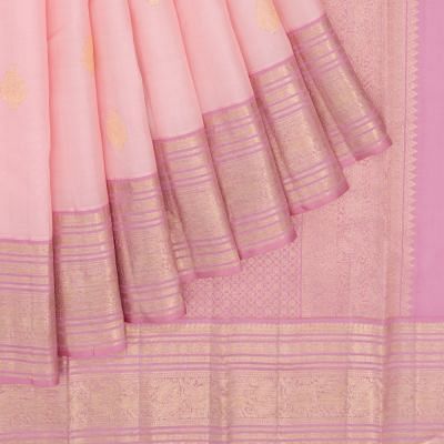 Kanchipuram Silk Butta Baby Pink Saree