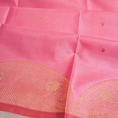 Kanchipuram Silk Butta Baby Pink Saree