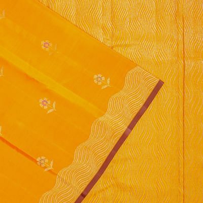 Banarasi Silk Butta Mustard Yellow Saree