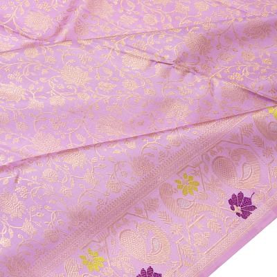 Kanchipuram Silk Brocade Lavender Saree