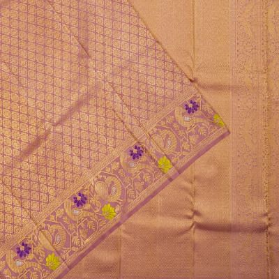 Kanchipuram Silk Brocade Lavender Saree