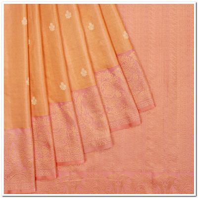 Kanchipuram Silk Tissue Butta Pink Saree