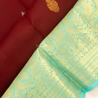 Kanchipuram Silk Butta Maroon Saree