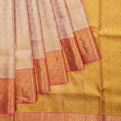 Kanchipuram Silk Tissue Brocade Gold Saree