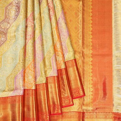 Kanchipuram Silk Tissue Brocade Rangkat Saree