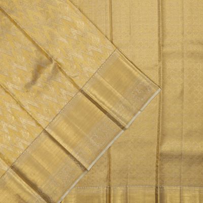 Kanchipuram Silk Tissue Brocade Gold Saree