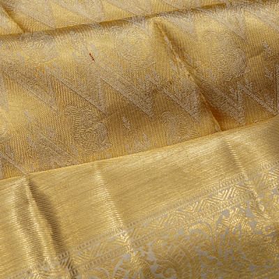 Kanchipuram Silk Tissue Brocade Gold Saree