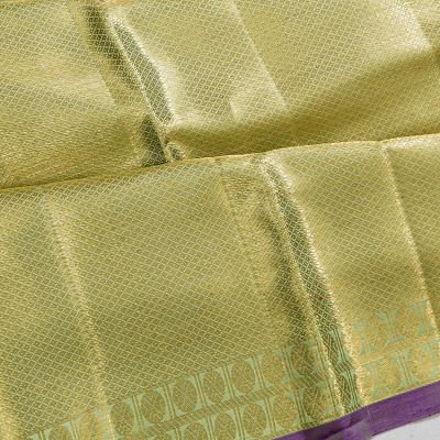 Kanchipuram Silk Jaal Pista Green Saree