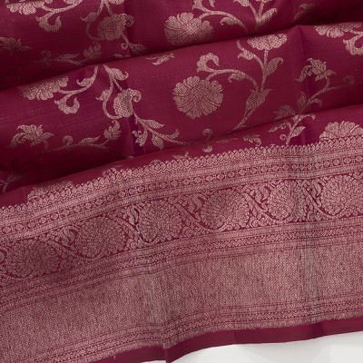 Kanchipuram Silk Antique Zari Jaal Maroon Saree