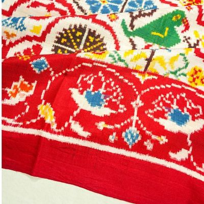 Patan Patola Silk Double Ikat White Saree