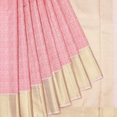 Kanchipuram Silk Brocade Pink Saree