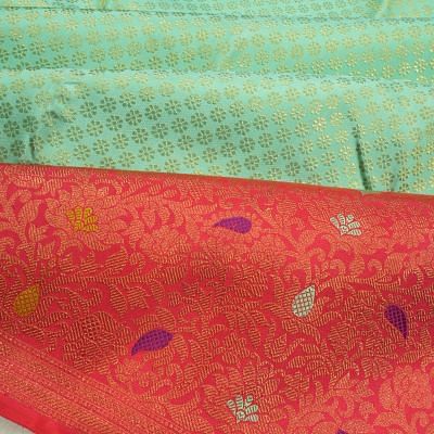 Kanchipuram Silk Brocade Sea Green Saree