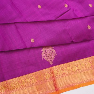 Kanchipuram Silk Butta Purple Saree