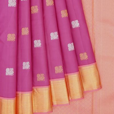 Kanchipuram Silk Butta Magenta Saree