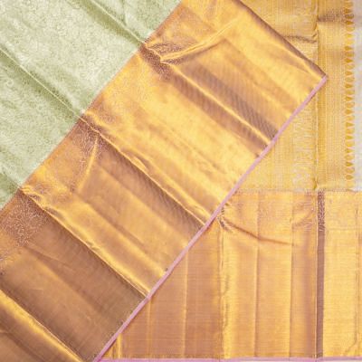 Kanchipuram Silk TIssue Brocade Pastel Green Saree