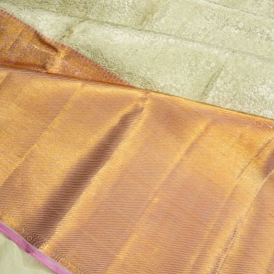 Kanchipuram Silk TIssue Brocade Pastel Green Saree