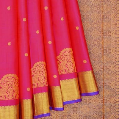 Kanchipuram Silk Butta Pink Saree