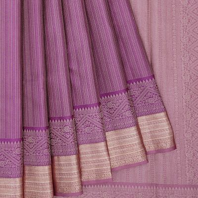 Kanchipuram Silk Brocade Purple Saree