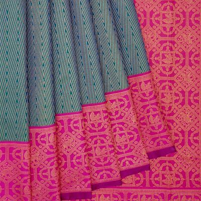 Kanchipuram Silk Brocade Green Saree