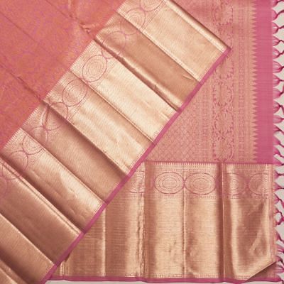 Kanchipuram Silk Brocade Pink Saree