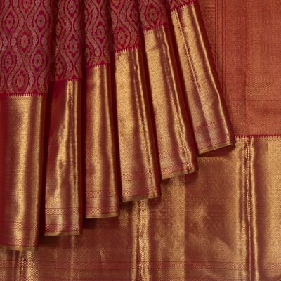 Kanchipuram Silk Brocade Pink Saree