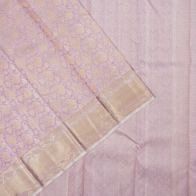 Kanchipuram Silk Brocade Lavender Saree