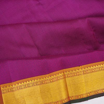 Kanchipuram Silk Checks Purple Saree