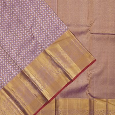 Kanchipuram Silk Brocade Lilac Saree